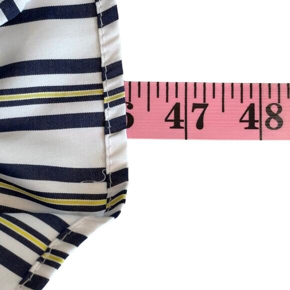 Mlle Gabrielle Striped Belted Shirt Dress Size Large - Picture 9 of 12